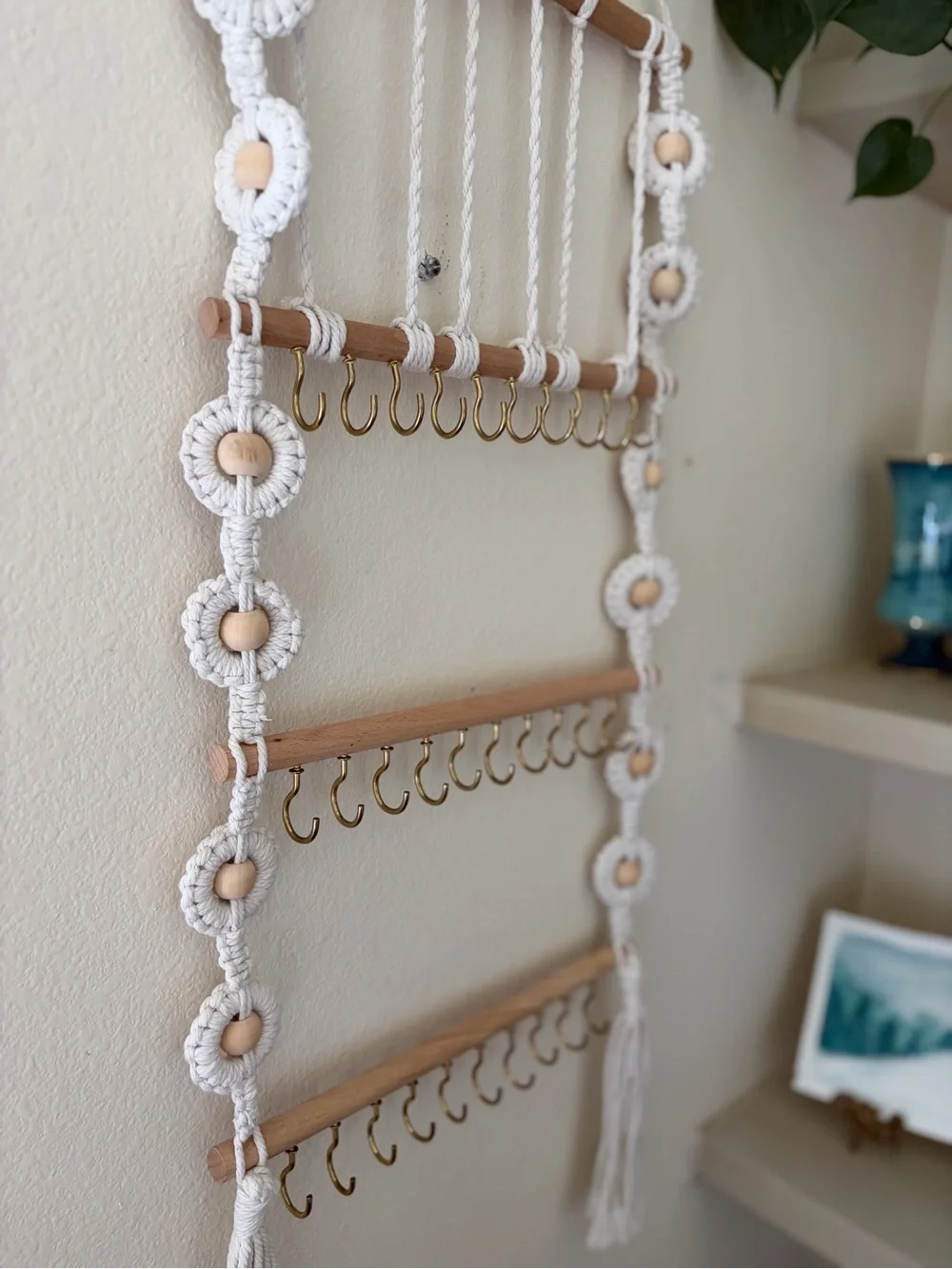 Boho-Style Multi-Tier Macrame Organizer